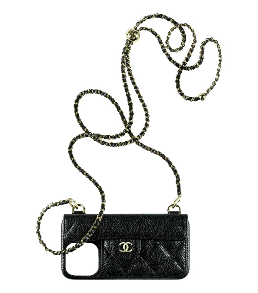 Chanel Caviar Leather iPhone Case On Chain – Shush London