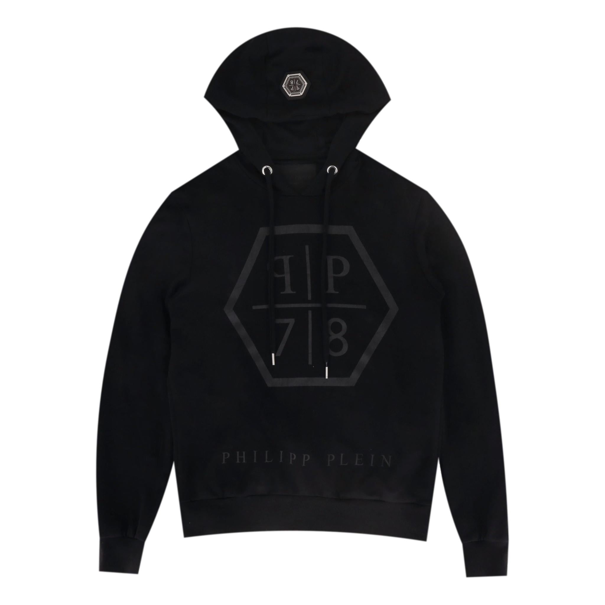 Philipp Plein Cotton Logo Hoodie. Size L Shush London