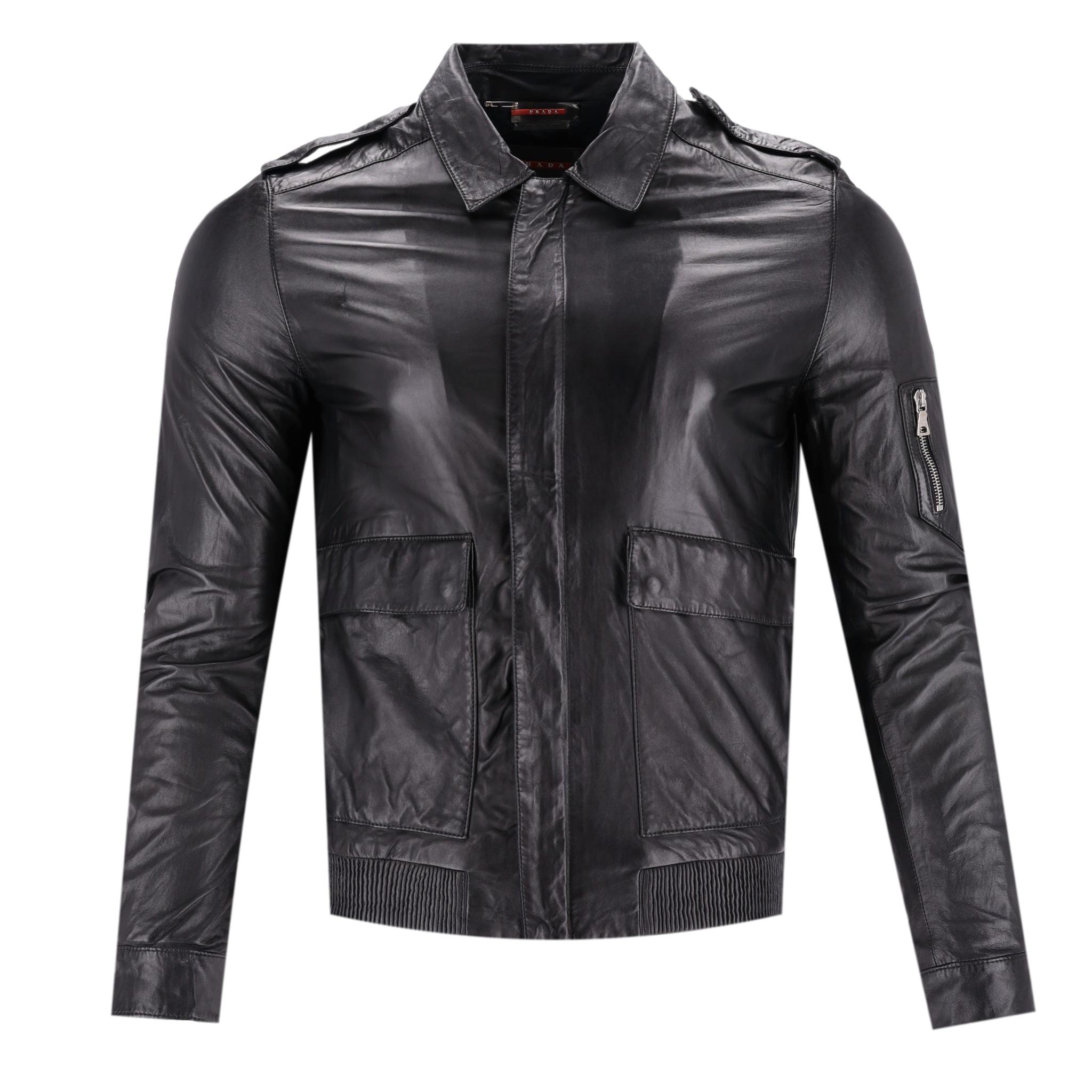 Prada leather jacket best sale