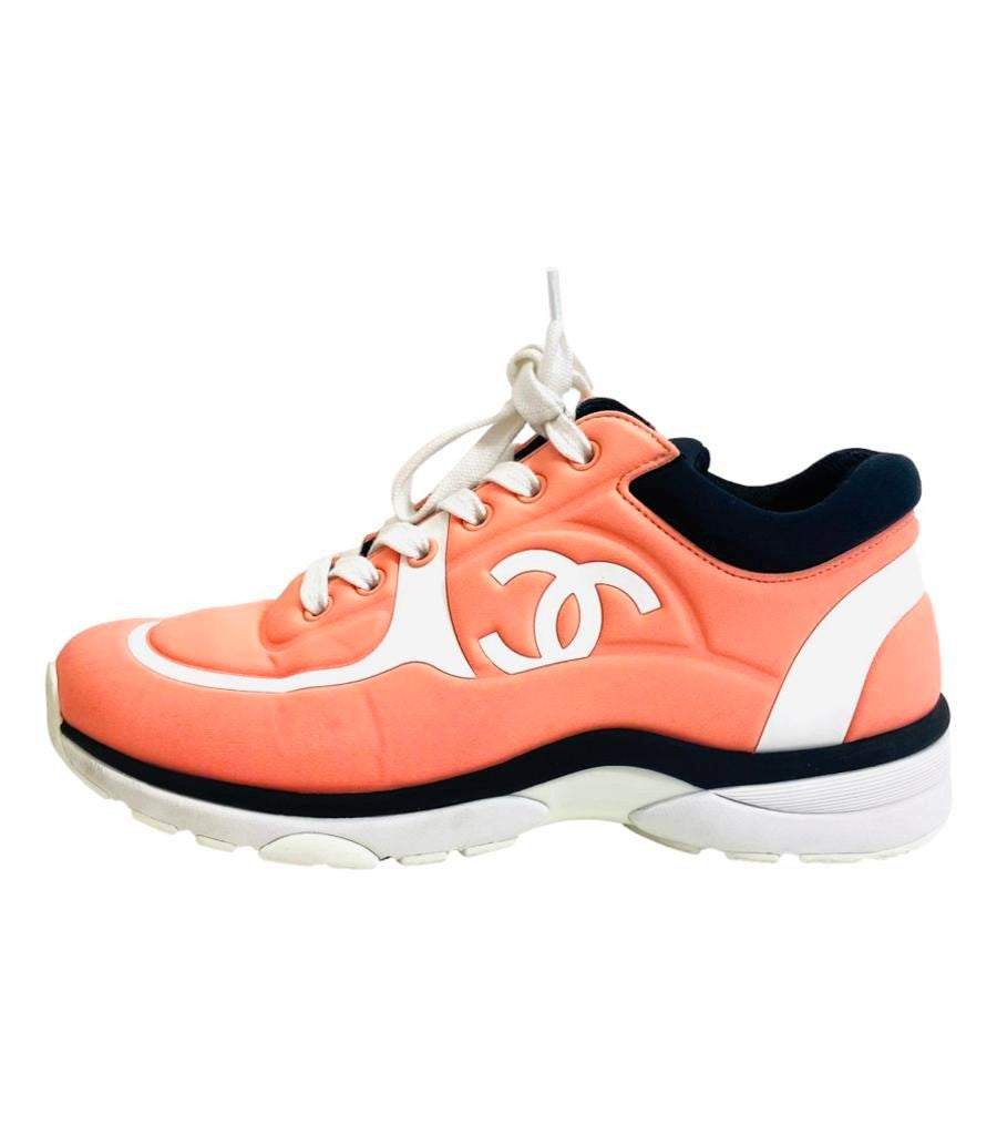 Orange and black chanel sneakers online