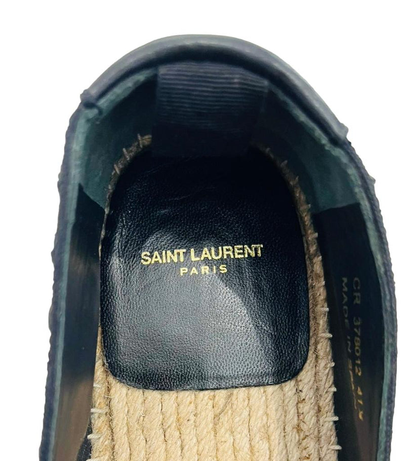 Saint Laurent Studded Canvas Espadrilles. Size 41.5