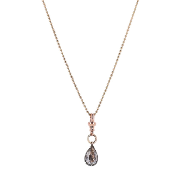 Georgian 14ct Gold Ball Necklace With Pear Shaped Pendant