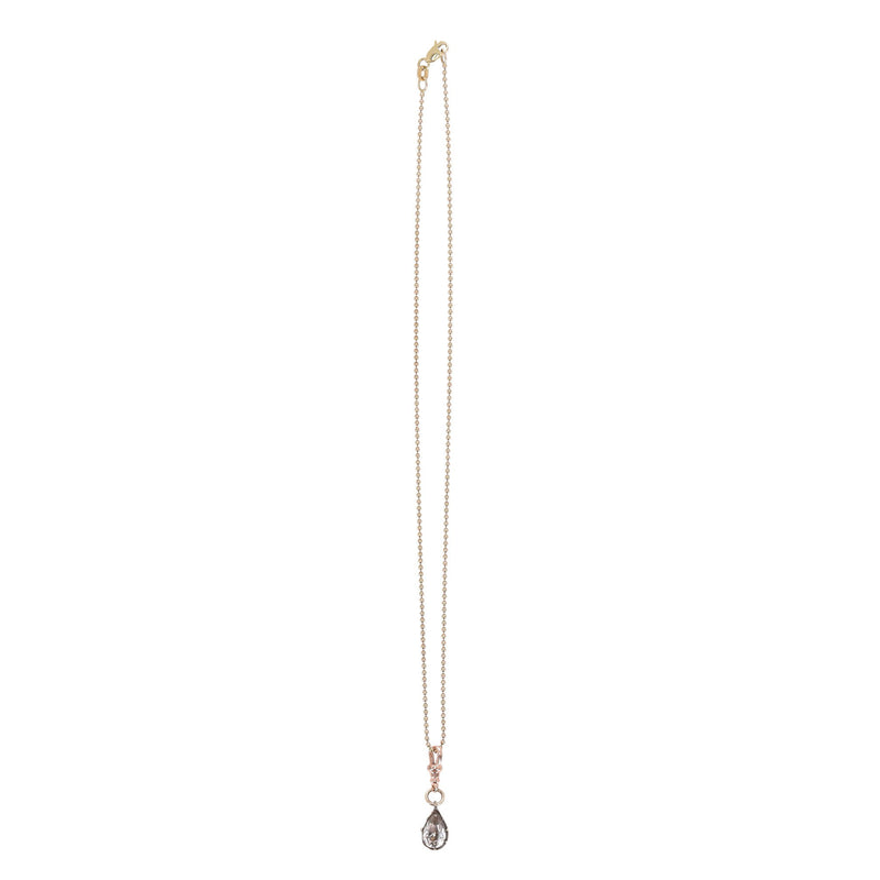 Georgian 14ct Gold Ball Necklace With Pear Shaped Pendant