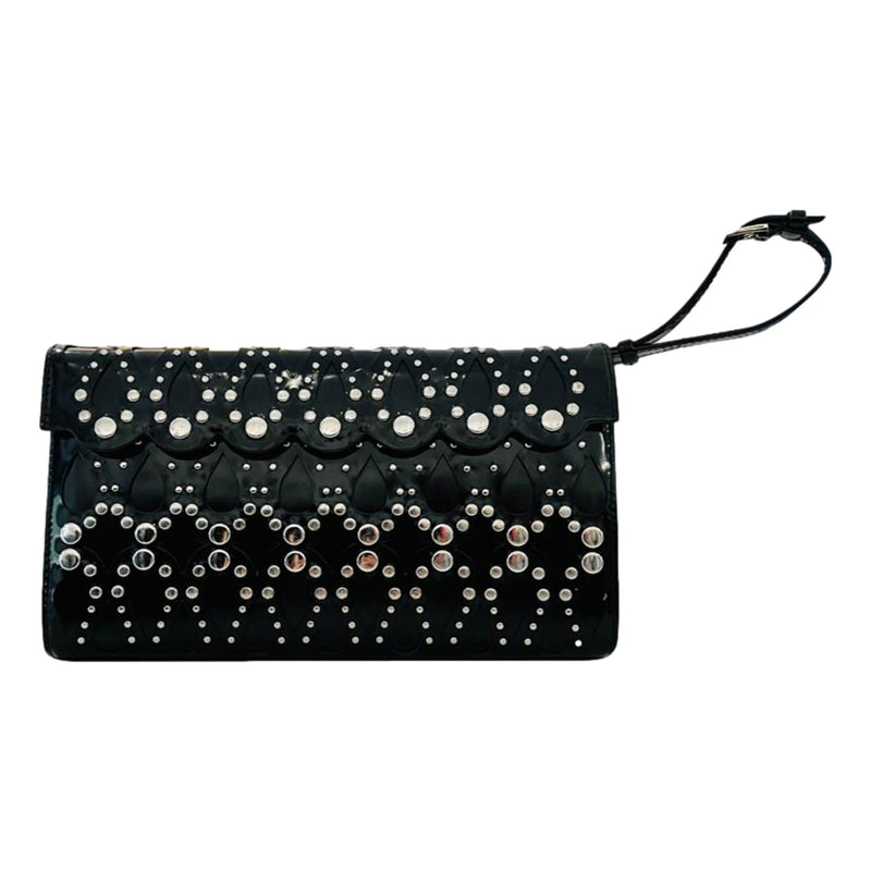 Alaia Studded Leather Clutch Bag