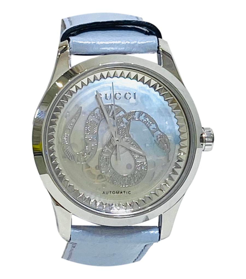 Gucci g timeless watch mother of pearl hot sale