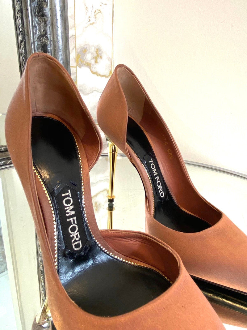 Tom Ford D'Orsay Satin Heels. Size 36