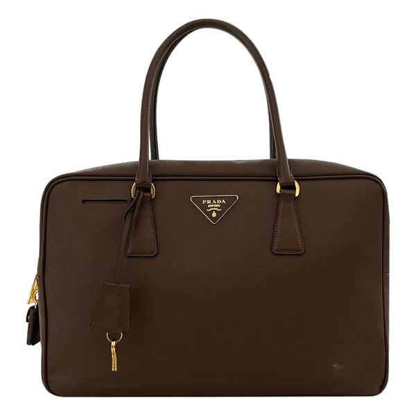 Prada Saffiano Leather Bauletto Bag