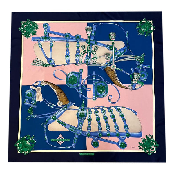 Hermes Harnais De Cour Silk Scarf