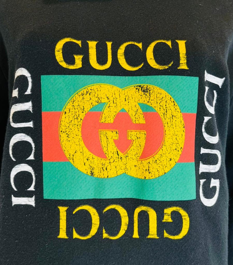 Gucci stamp cotton on sale sweatshirt