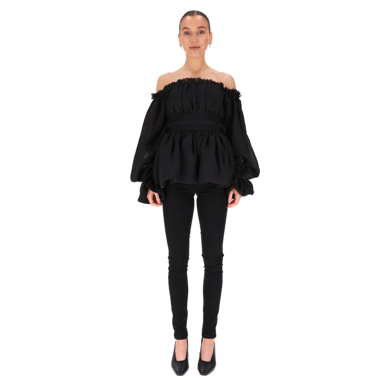 Aje Off-The-Shoulder Ruffle Top. Size 10UK