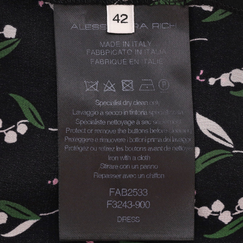 Alessandra Rich Printed Cotton & Silk Dress. Size 42IT