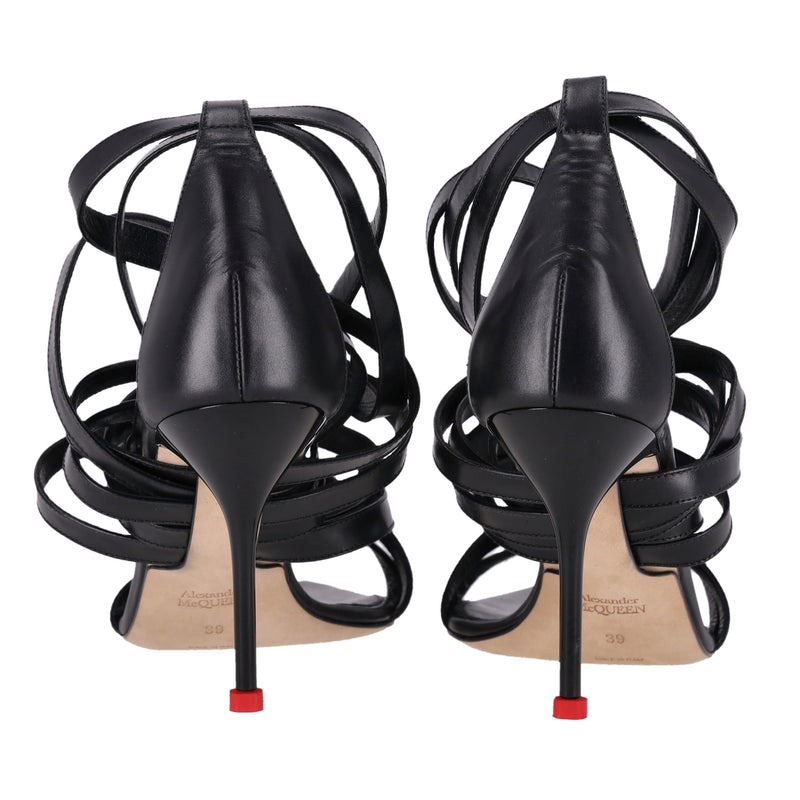 Alexander McQueen Strappy Leather Sandals. Size 39