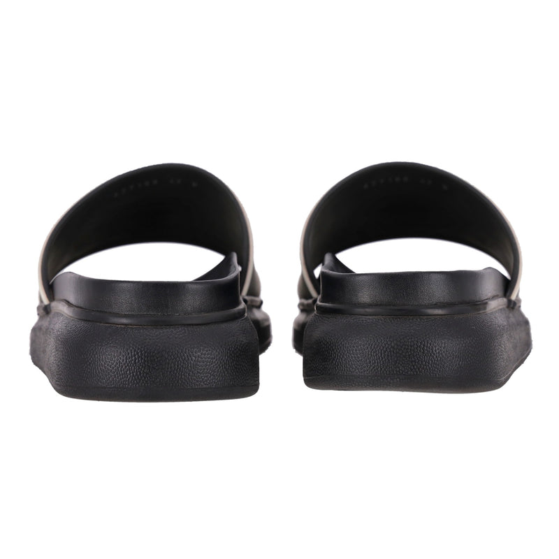 Alexander McQueen Logo Rubber Sliders. Size 42