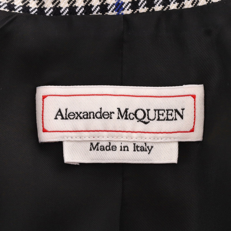 Alexander McQueen Double-Breasted Houndstooth Jacket. Size 38IT