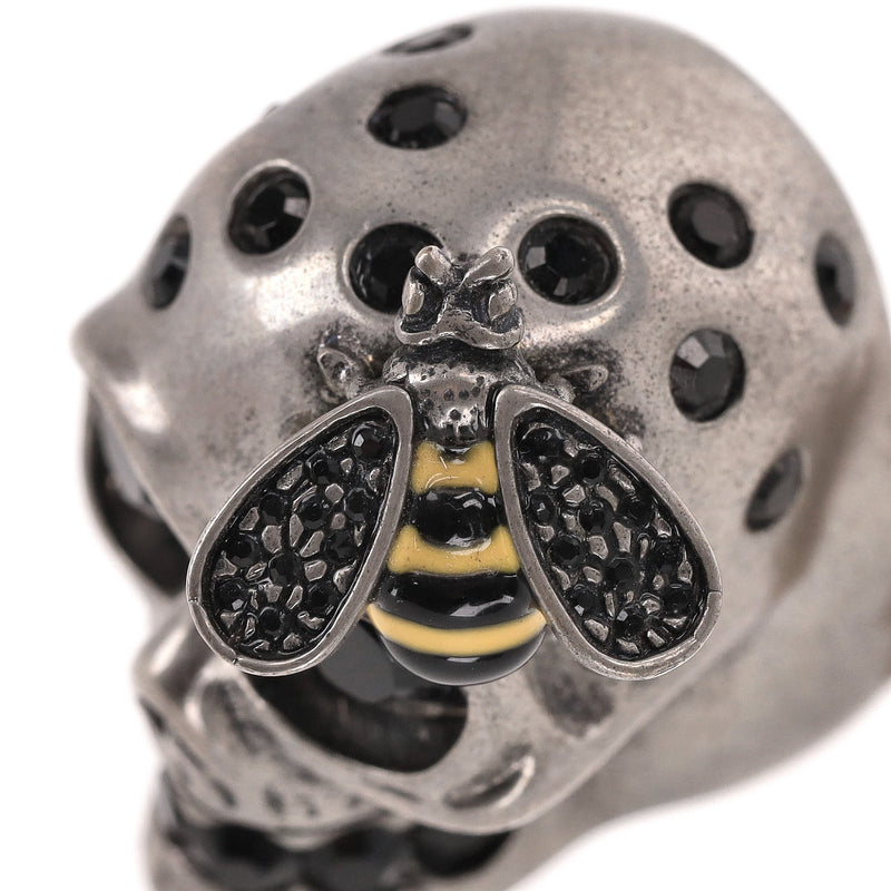 Alexander McQueen Skull Bee Embellished Crystal Ring