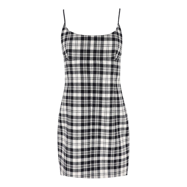 Alexander Wang Plaid Check Wool Camisole Dress. Size 8UK