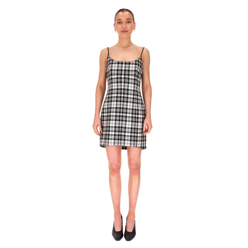 Alexander Wang Plaid Check Wool Camisole Dress. Size 8UK