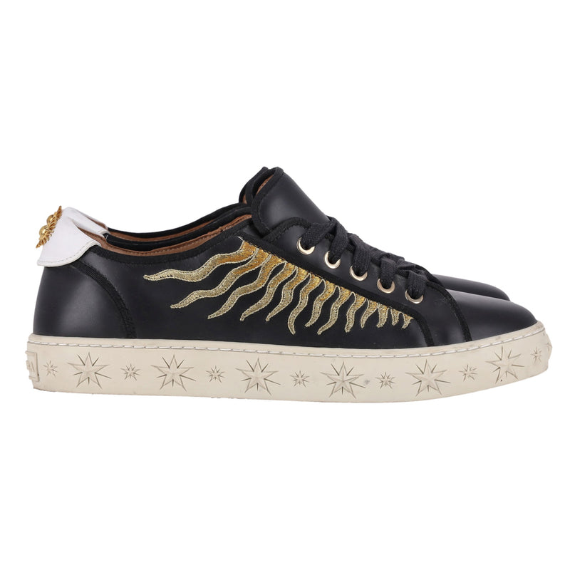 Aquazzura Sunray Leather Sneakers. Size 38.5