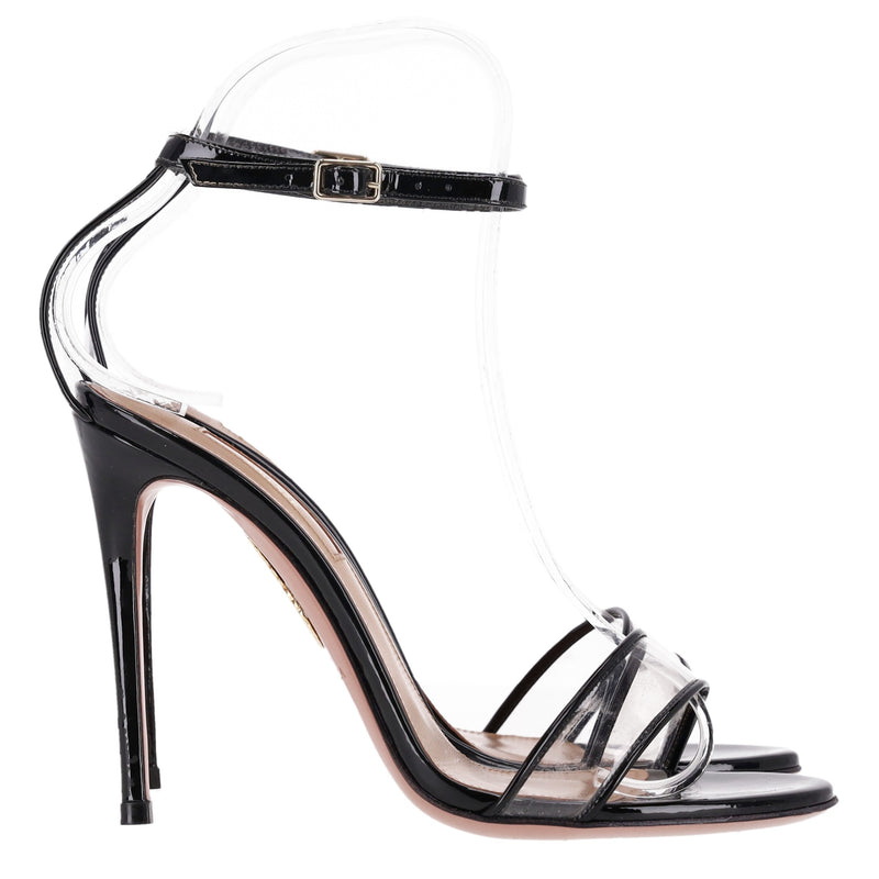 Aquazzura Patent Leather & PVC Sandals. Size 36