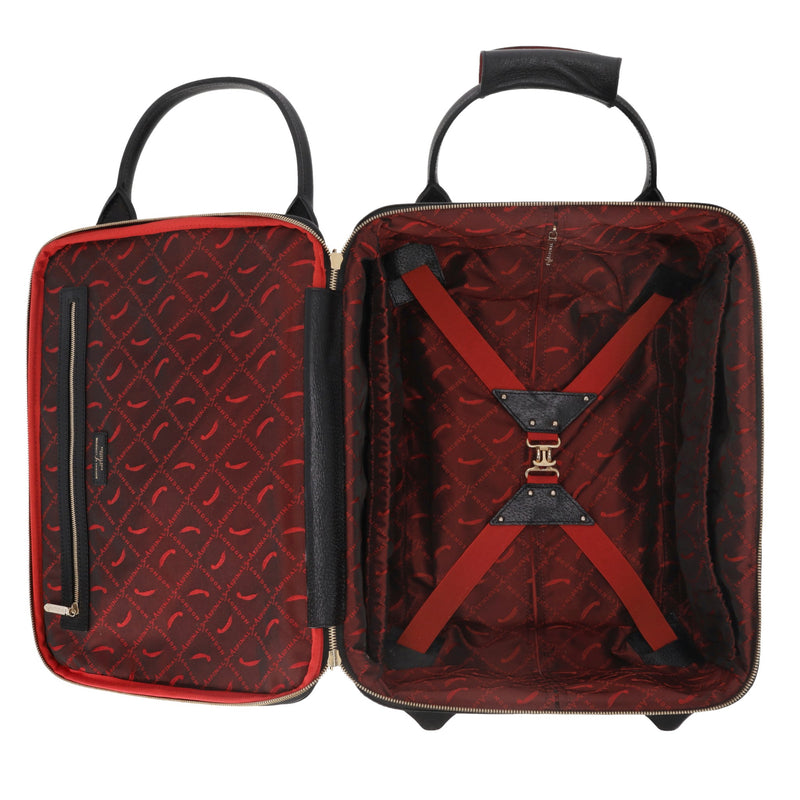 Aspinal Of London Leather Designer Cabin Suitcase