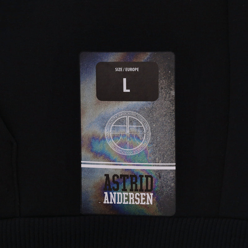 Astrid Andersen Holographic Logo Prints Hoodie. Size L