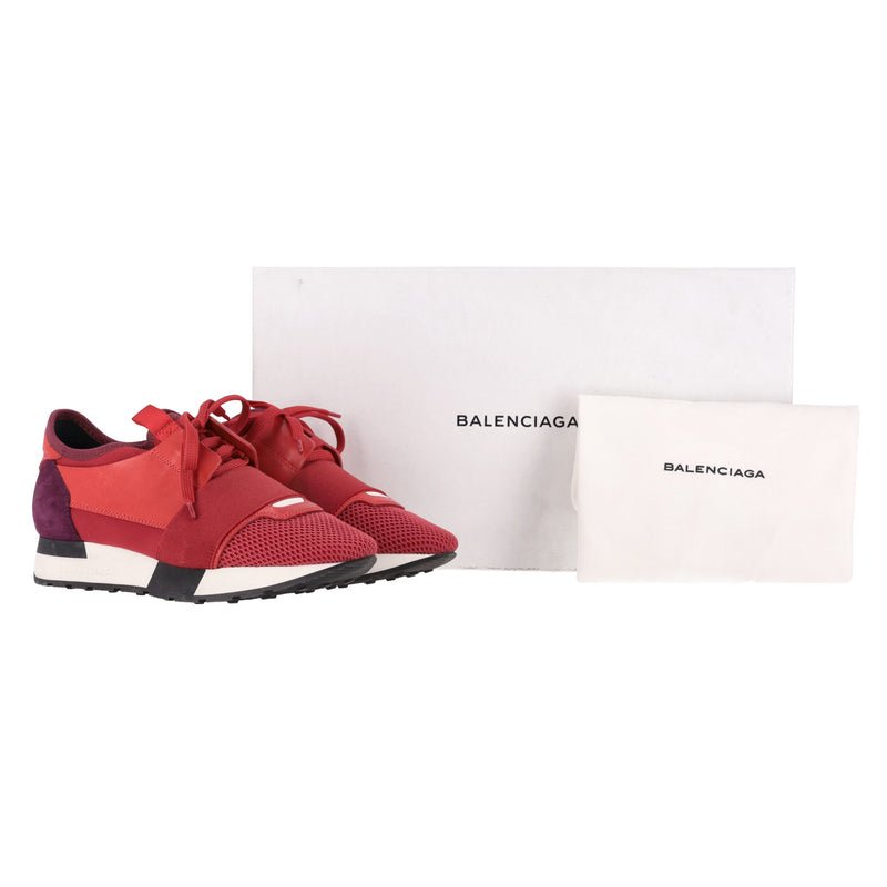 Balenciaga Race Runner Leather & Suede  Sneakers. Size 36