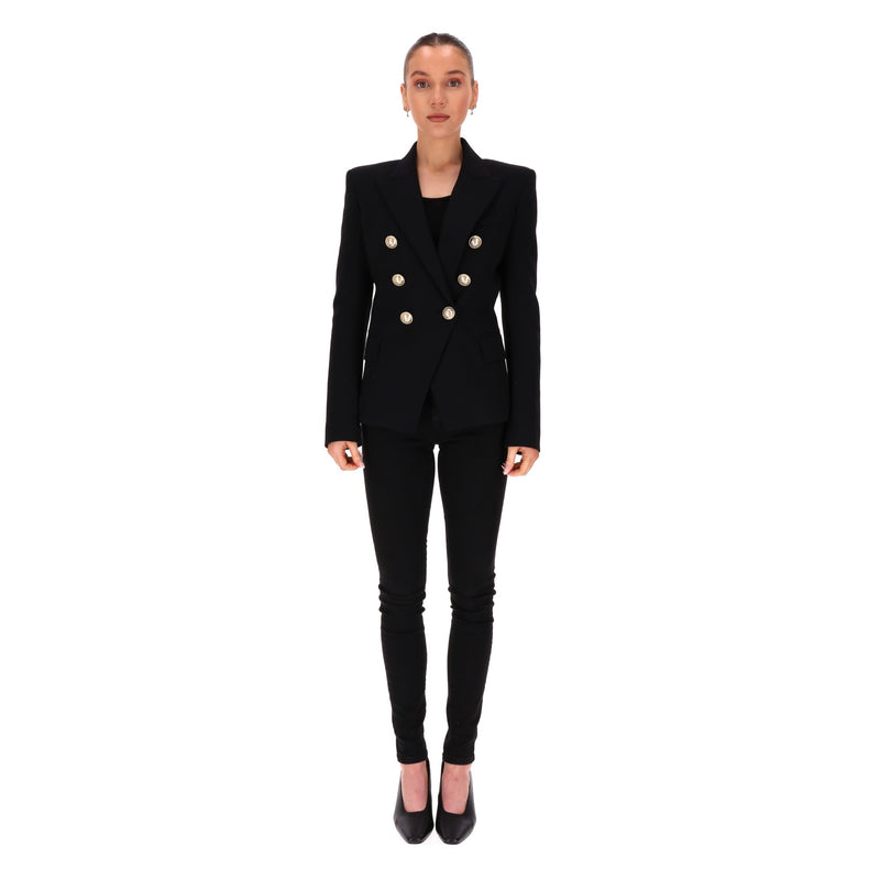 Balmain Double-Breasted Wool Jacket. Size 36FR