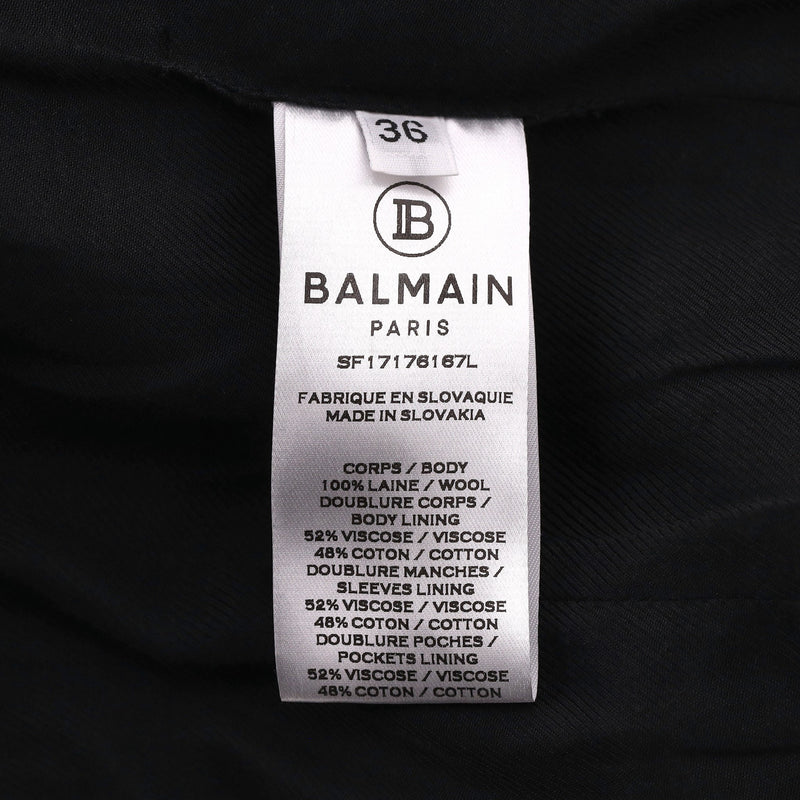 Balmain Double-Breasted Wool Jacket. Size 36FR