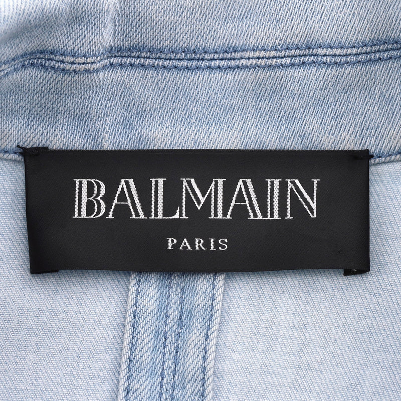 Balmain Double-Breasted Denim Jacket/Blazer. Size 34FR