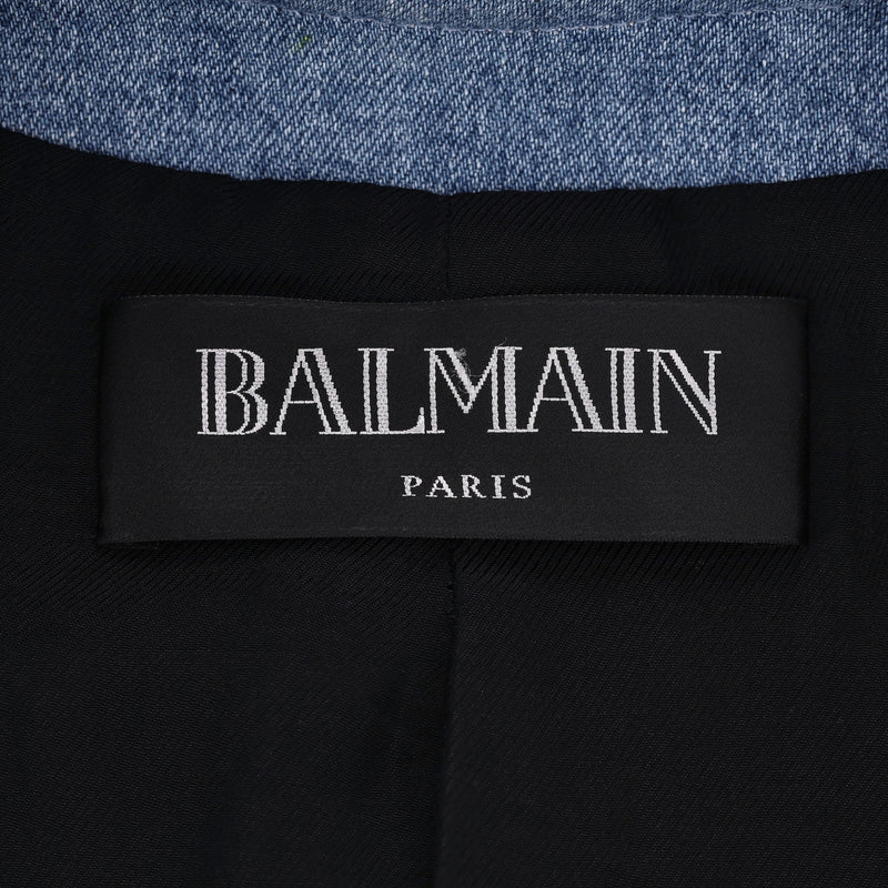 Balmain Denim-Trimmed Blazer/Jacket. Size 34FR