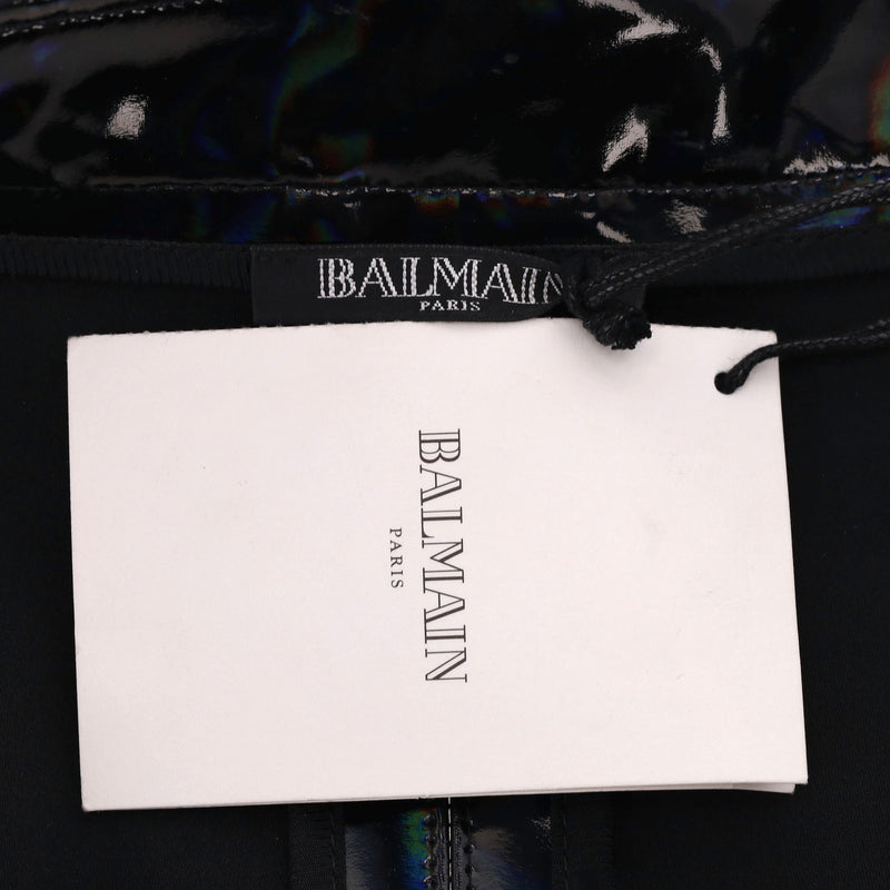 Balmain Iridescent Vinyl Two-Piece Set. Size 36FR