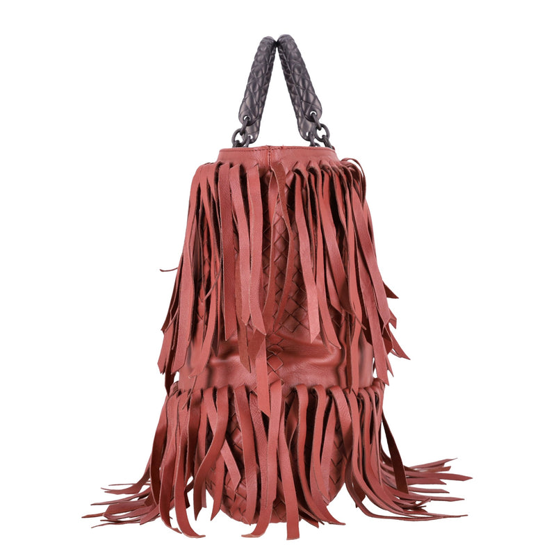 Bottega Veneta Fringe Intrecciato Leather Tote Bag