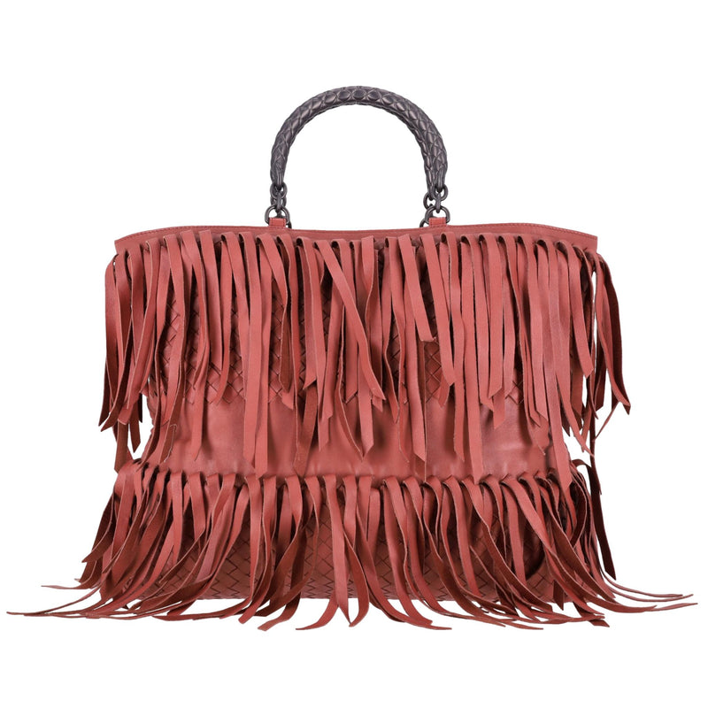 Bottega Veneta Fringe Intrecciato Leather Tote Bag