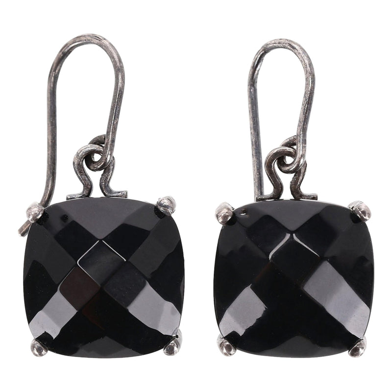 Bottega Veneta Amythest,  Rose Quartz, Sterling Silver & Wood Necklace with Onyx Faceted Drop Earrings