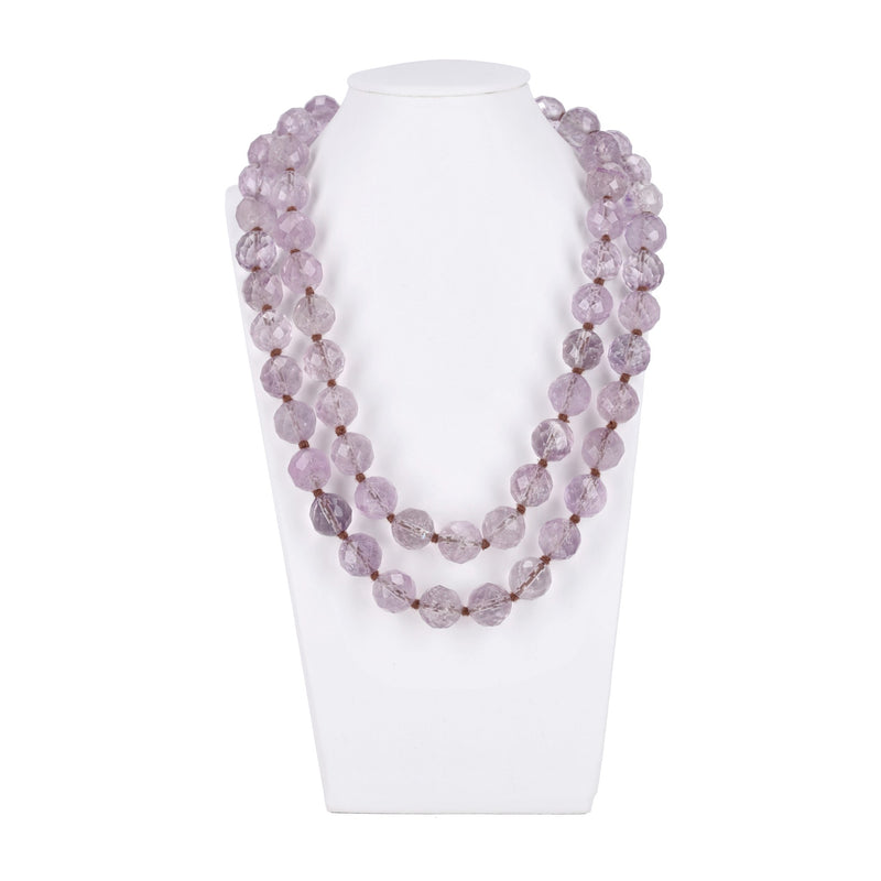 Bottega Veneta Rose Quartz Beaded Necklace &amp; Matching Earrings Set