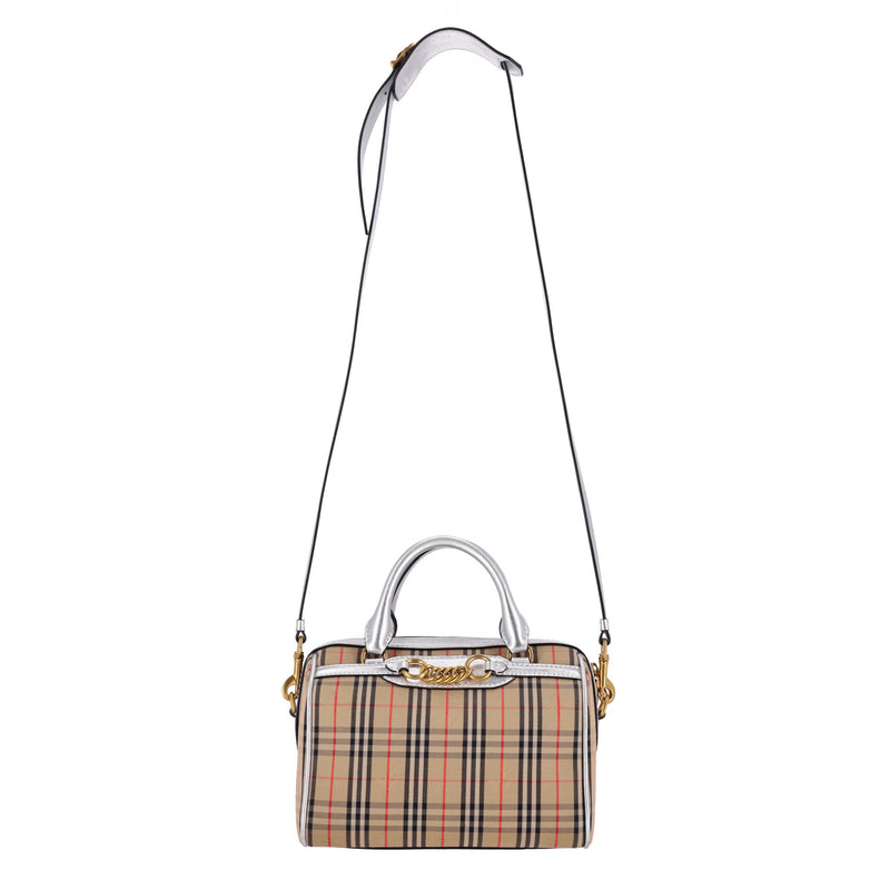 Burberry 1983 Nova Check Chain Link Bowling Bag