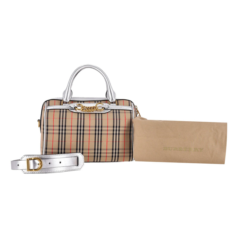 Burberry 1983 Nova Check Chain Link Bowling Bag