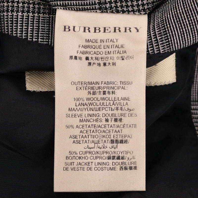 Burberry London Wool Checked Jacket. Size 52IT