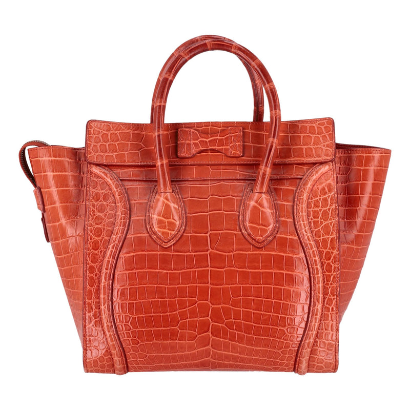 Celine Crocodile Skin Luggage Handbag