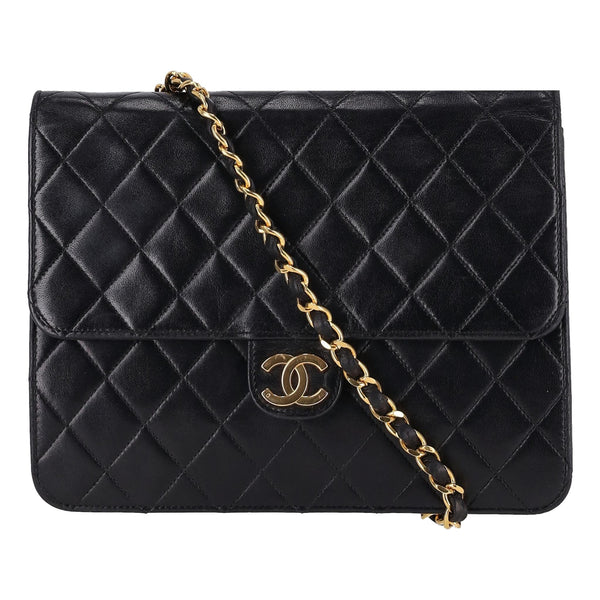 Chanel Vintage Timeless Single Flap Small Lambskin Leather Bag