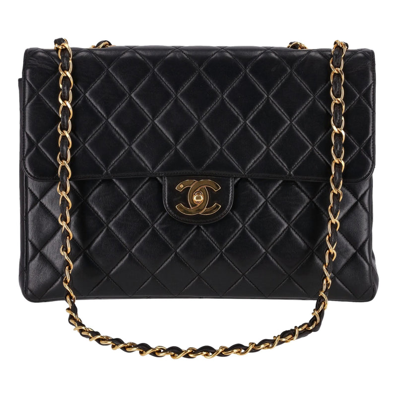 Chanel Jumbo Vintage Lambskin Leather Quilted Timeless Bag