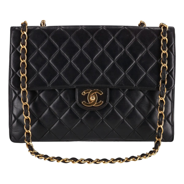 Chanel Jumbo Vintage Lambskin Leather Quilted Timeless Bag