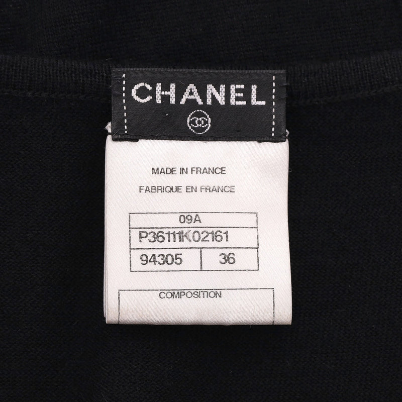 Chanel Cashmere Dress with 'CC' Logo & Phoenix Embroidery. Size 36FR