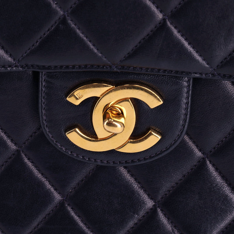 Chanel Jumbo Vintage Lambskin Leather Quilted Timeless Bag