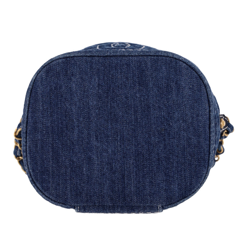 Chanel Quilted Denim Vanity Bag