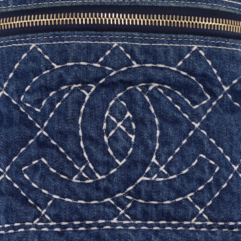 Chanel Quilted Denim Vanity Bag