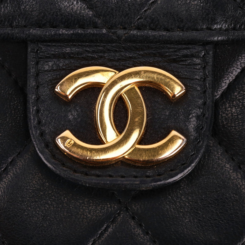 Chanel Vintage Timeless Single Flap Small Lambskin Leather Bag