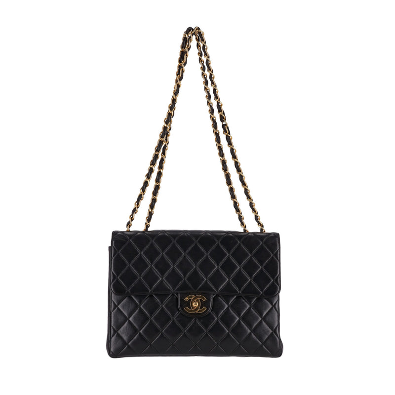 Chanel Jumbo Vintage Lambskin Leather Quilted Timeless Bag