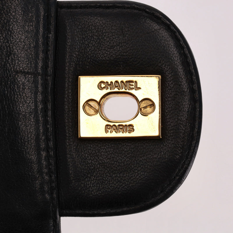 Chanel Jumbo Vintage Lambskin Leather Quilted Timeless Bag