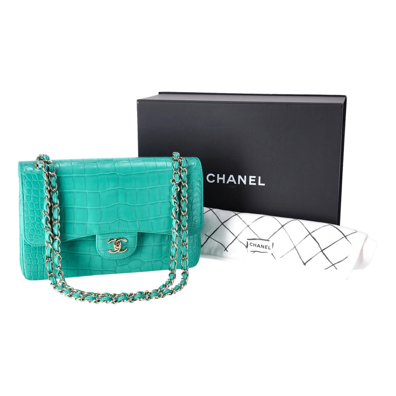 Chanel Matte Alligator Jumbo Double Flap Bag